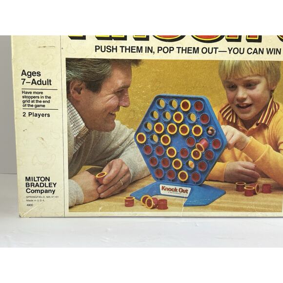 Vintage 1975 MB Knock Out Game Complete – Hex Board, Pegs, Instructions - Picture 13 of 16